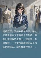 替夫还债四十万，他却偷我设计手稿养小三